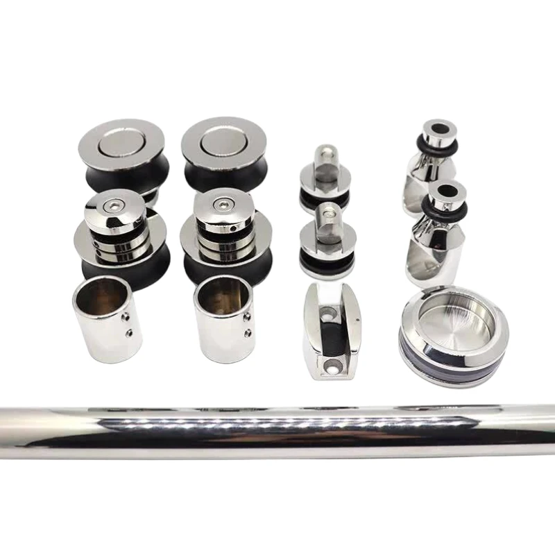 Kensharp Bathroom Frameless Glass Door 55 MM Roller Wheel Shower Sliding Door System Accessories Rail Track Accessories