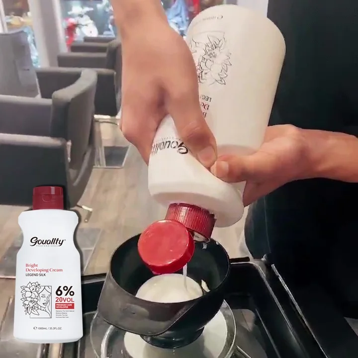 Private Label Peroxide Hydrogen Oxidant Hair Bleaching Cream 1L Salon Professional Hair Developer