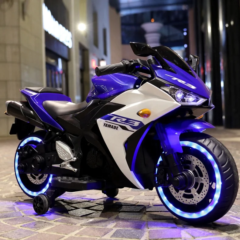 Wholesale kids ride on racing motorcycle 12V electric car