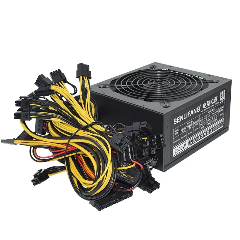 SENLIFANG 2400W PC Power Supply For Professional Machine ATX PSU Computer Server Support 8 High-end Graphics Cards In Stock