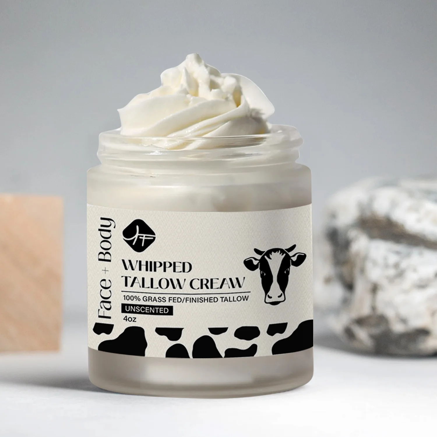 Beef tallow whipped cream 100% Natural Lotion face body hand skin care Moisturizer for Sensitive Skin