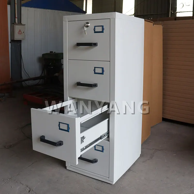 iron vertical fire resistant pictures index card staff 4 drawer storage furniture office steel metal filing cabinet locks
