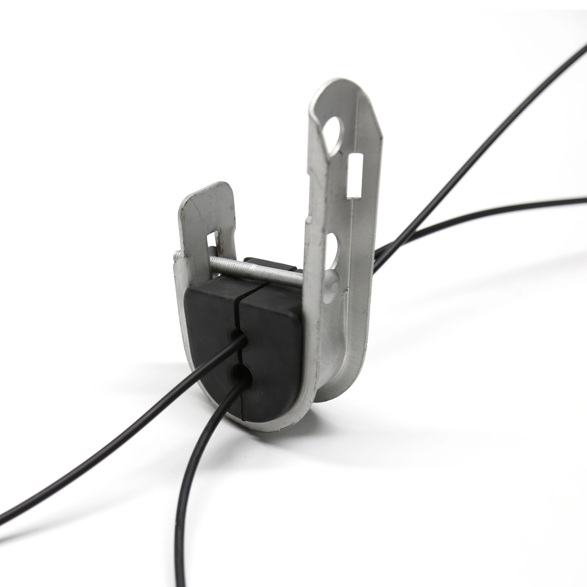 wholesales aerial electric cable Suspension Stainless steel  j shaped cable clamp for fiber optic ADSS