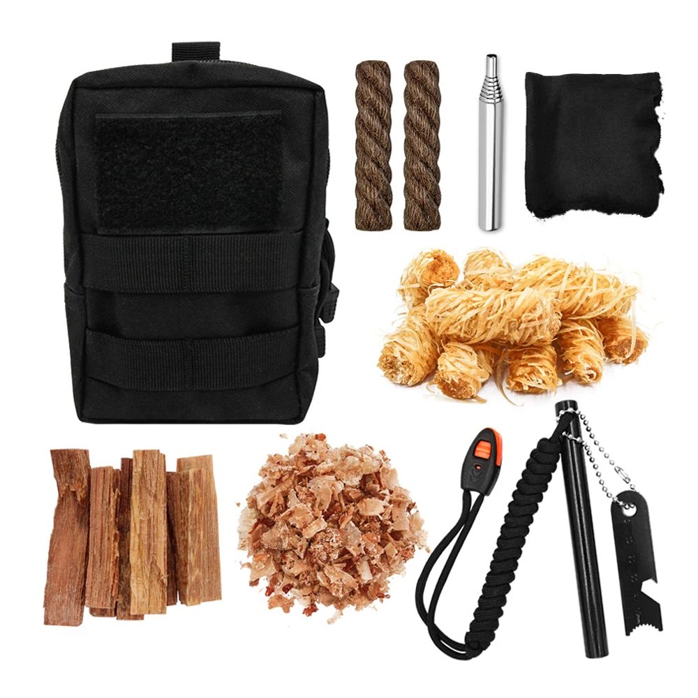 Baiyuheng Custom Low Price Wood Hiking Fire Starter Set