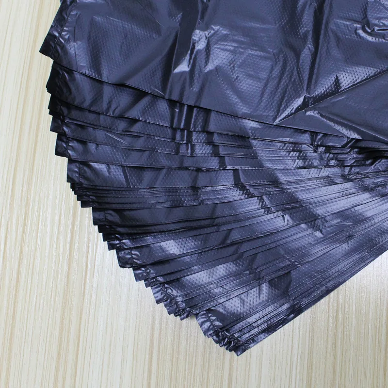 YC простые черно-белые полиэтиленовые пакеты для футболок майки Прозрачные с ручками