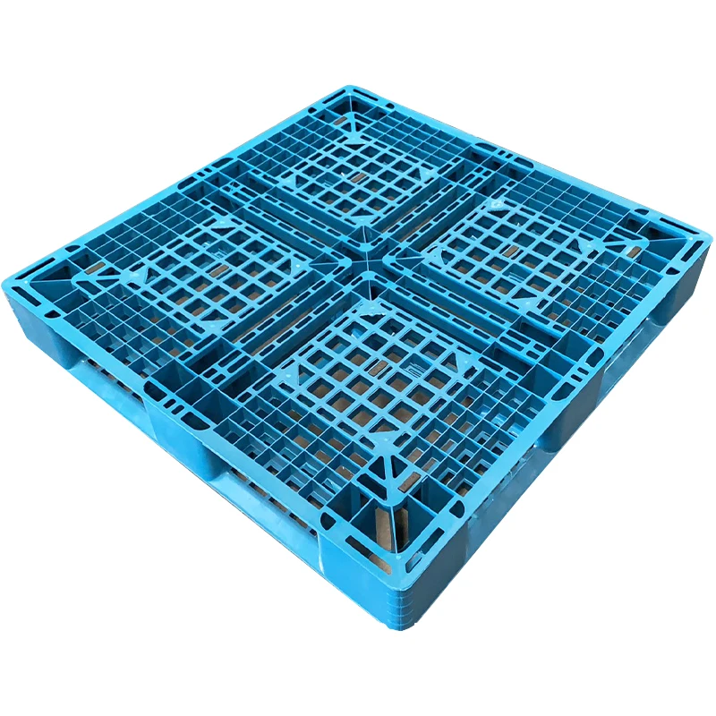 Heavy Duty Wwashable Grid Pallets liquidation wholesale Hdpe Plastic 1100*1100*150mm Euro Pallet Single Faced 4-way