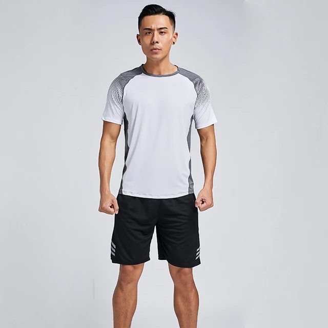 
Mens Quick Dry Tee Shirt Sport Gym Fitness Training Bodybuilding Heather shirt 