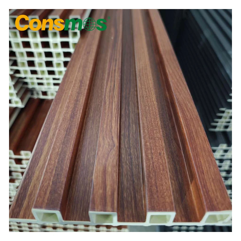China Wholesale Factory Supply Cheap Price WPC Hollow Integrative 3D Fluted Wall Panel WPC Board