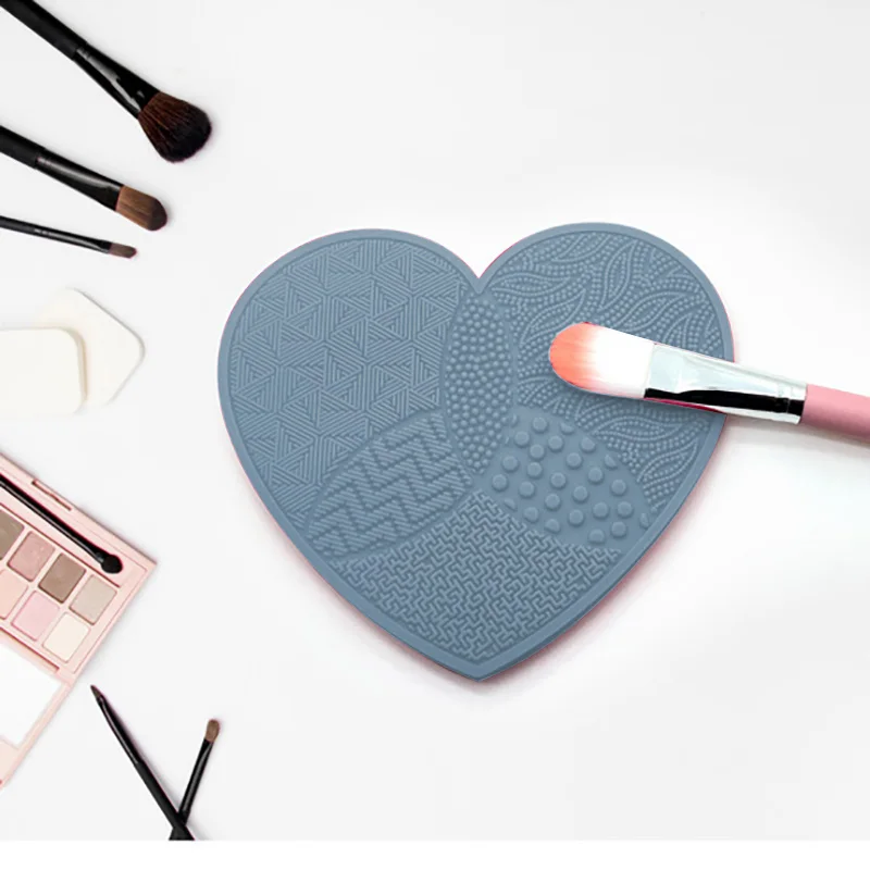 Brush Cleaning Mats Makeup Cleaner Pad Portable Washing Tool Scrubber with Suction Cup