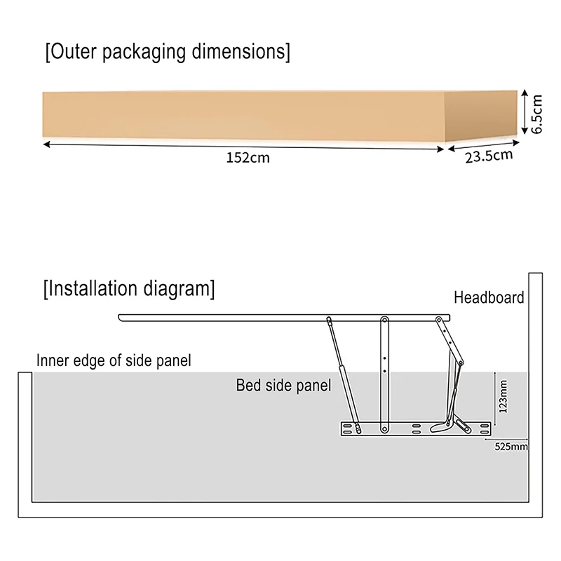 Saving Space Hinge Sofa Air For Hardware Fitting Spring Furniture Lifter Frame Gas Mechanism Hydraulic Lift Bed Storage
