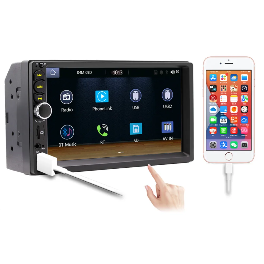 F710C Ready To Ship 7inch 2 DIN Universal HD Touch Screen Carplay Radio Car Audio Player Hade Unit Car Multimedia Player