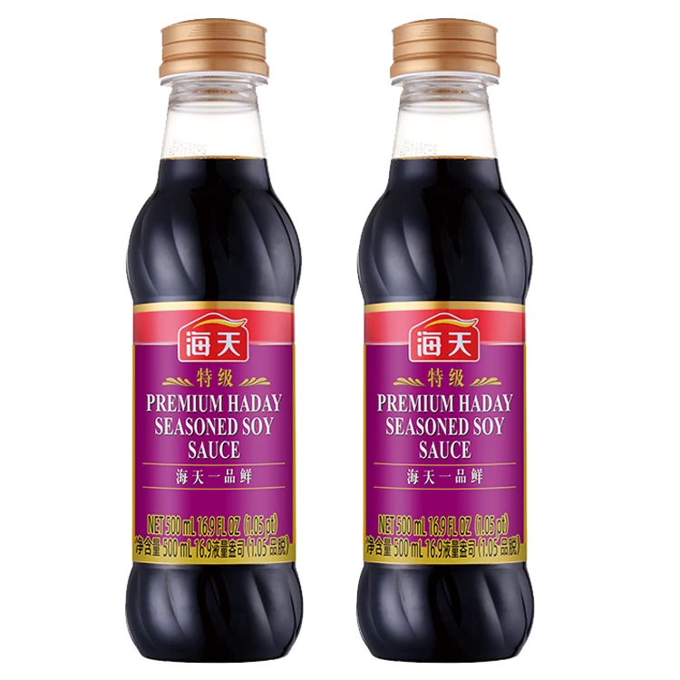 500ml Yipinxian soy sauce Chinese factory deliver directly Haitian Halal premium brewed seasoned light soy sauce
