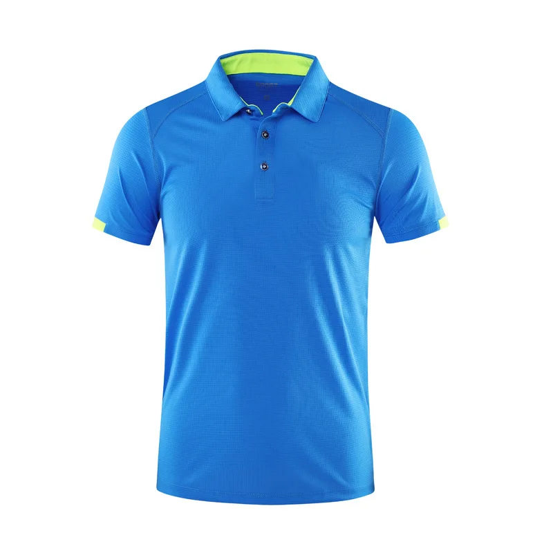 Wholesale Small Order Customized Logo Mens Light Weight Quick Dry Plus Size Polyester Gym Stuff Team Golf Polo T-Shirts