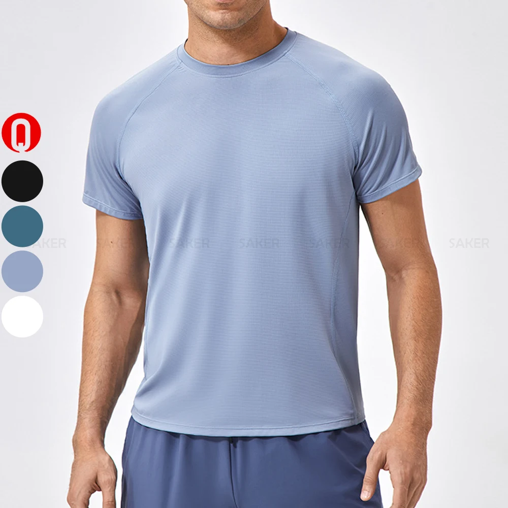 Custom Quick Dry Polyester Men Slim Fit Sport T shirts High Quality Fitness Blank Short Sleeve Round Neck Comfort Colors T shirt