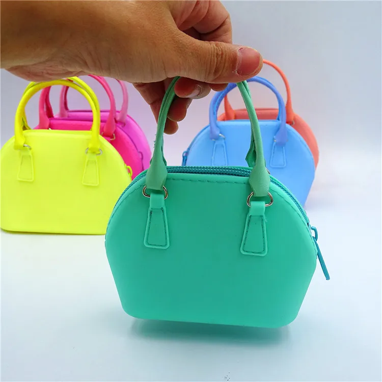 OEM candy color silicone mini coin pouch handbag 2021 newest purse bag for ladies Manufacturer