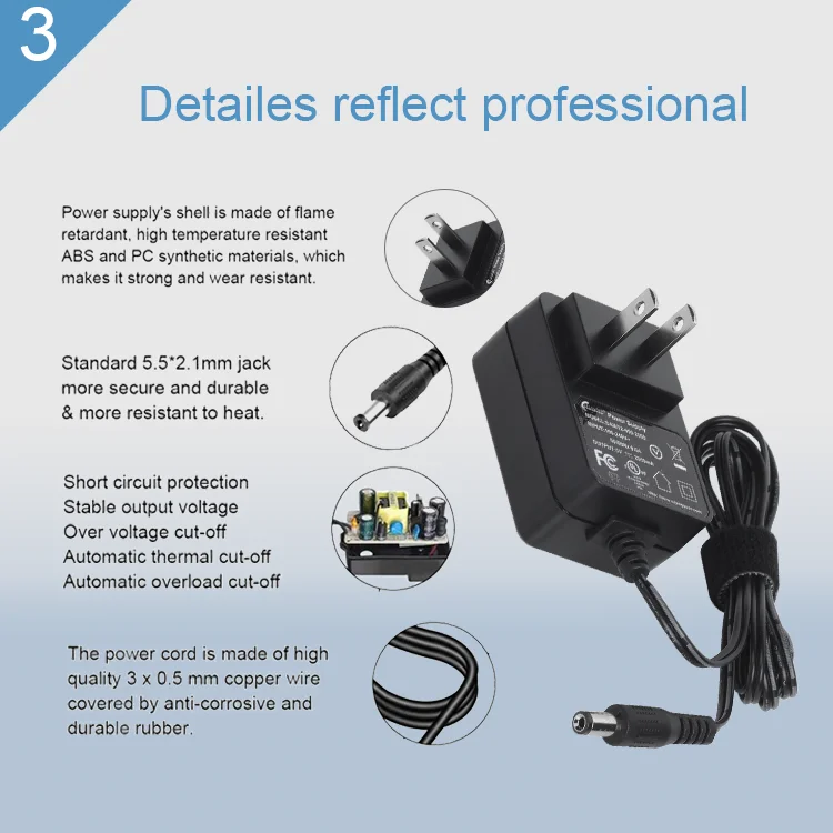 
10W 5V 2A plug-in ac dc adapter, 5 volt 2 amp wall mounted power adapter Input 100-240V Ac 50/60Hz 