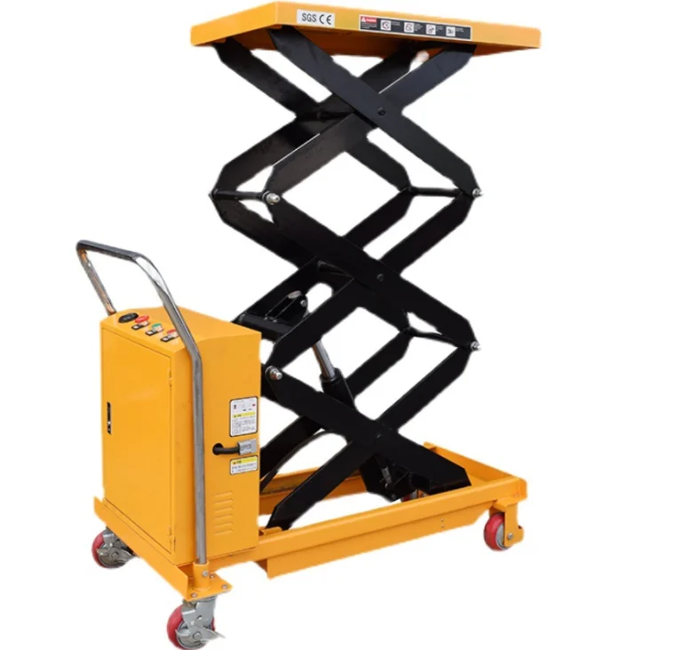 electrical battery powered platform trolley mobile scissor lift table