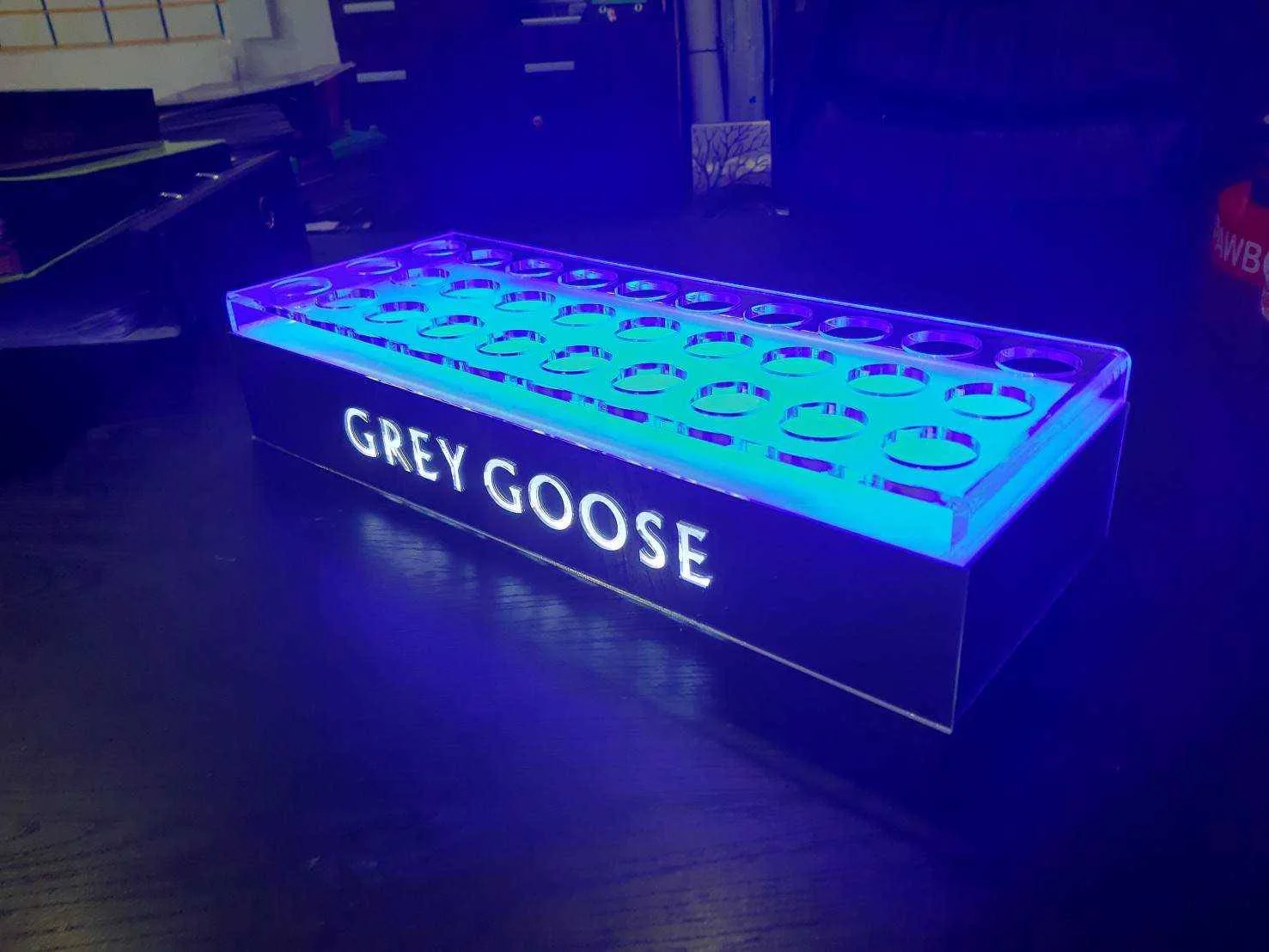 Premium nightclub bar lounge alcohol led cocktail shot glass serving tray for beer wine tequila vodka liquor whiskey martini