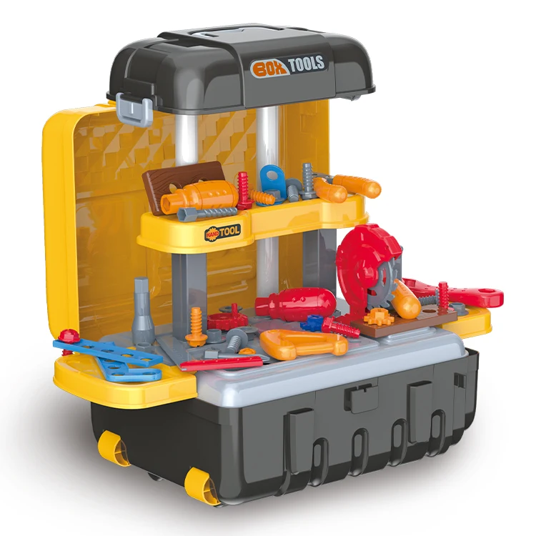 Good Quality Set tool trolley case 3 in 1  Construction Pretend Play Toys Cutting Kids Tool