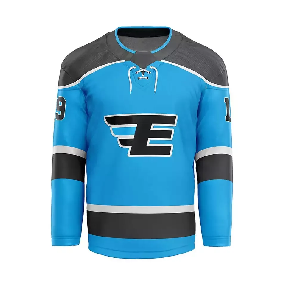 Customized  Ice Hockey Referee Jersey Blank Ice Hockey Jerseys Sublimation Mesh Sport Ice Hockey Wear