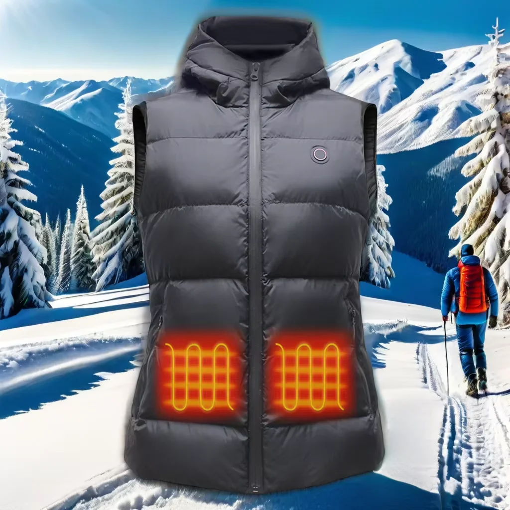 Suit Gel Lightweight  Down Cotton Waterproof Hooded Vest Battery Powered Motorcycle Small Size Heated Vest Women