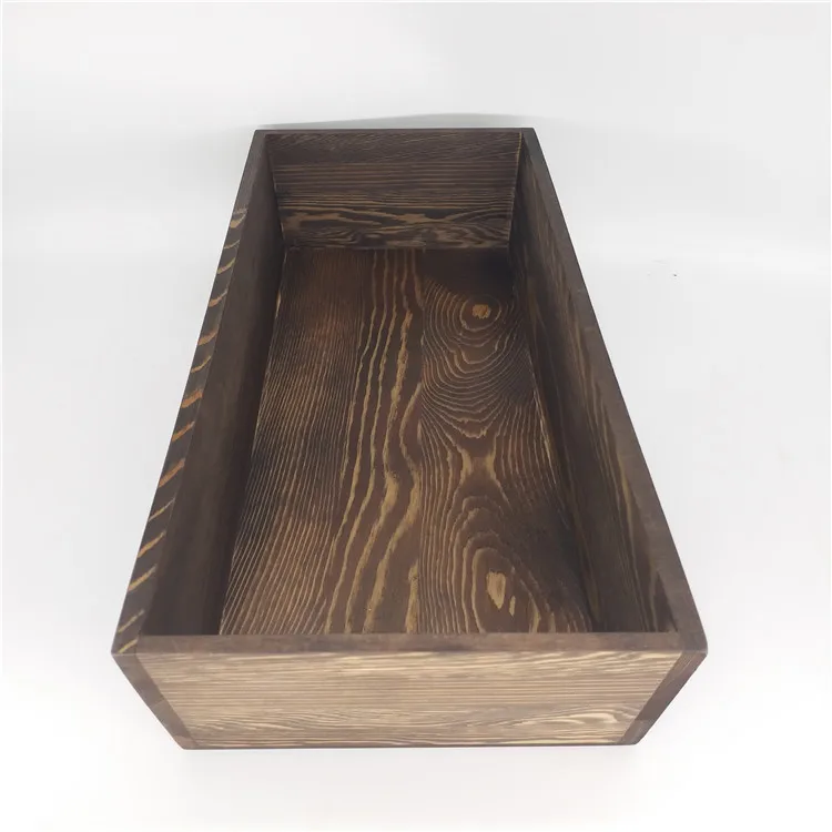 Rustic style handicraft garden pine wood bark flower pot planter