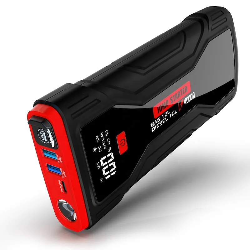 Portable Jump starter battery 2500a super capacitor with air compressor pack  inflator