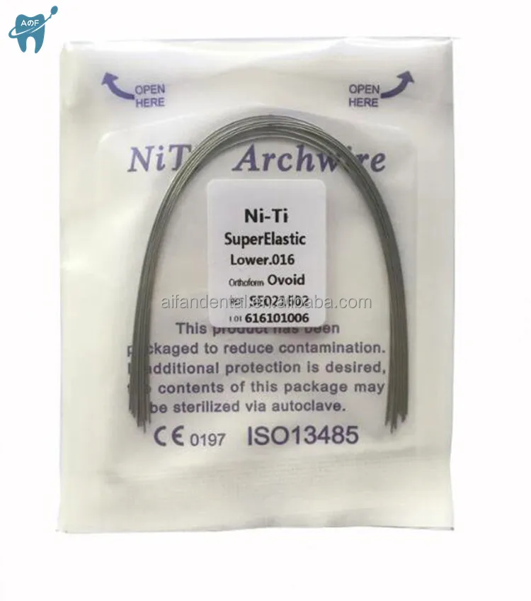 [ Aifan Dental ] Orthodontic Material niti wire upper and lower Round Rectangular Dental arch wire