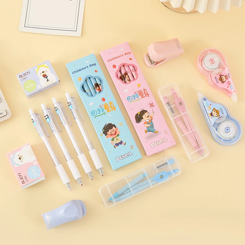 Top Grade School Supplies Set Back To School Stationery Wholesale Stationery Set for Kid Gift School Supplies