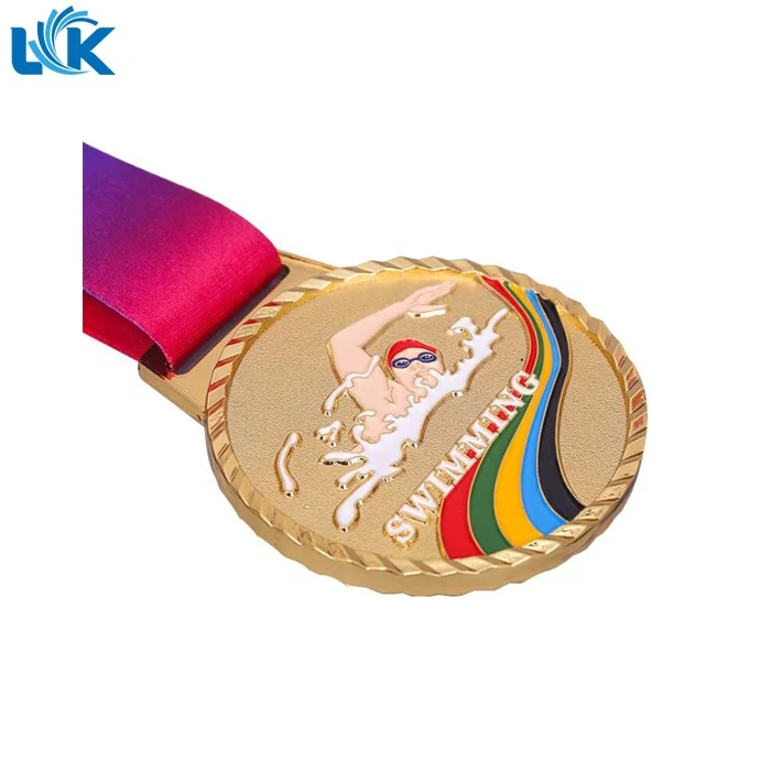 3D Engraved Logo High Quality Gold / Silver / Bronze Metal Volleyball Custom Medal