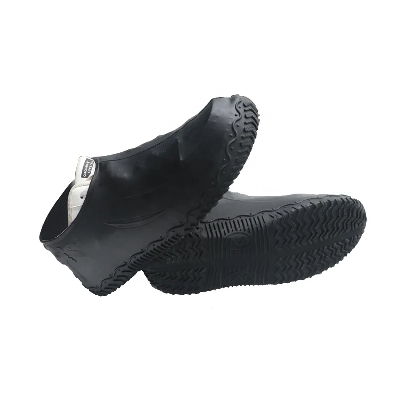 A Kids Silicone Rain Shoes Cover Non Woven Men Rubber Waterproof Overshoe Shoe Cover Rain Boots