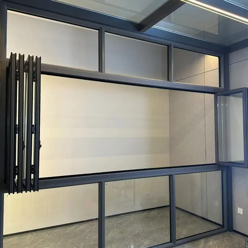Modern Design Commercial Window Frames Foldable Window Tempered Glass Bi Folding Windows Australia