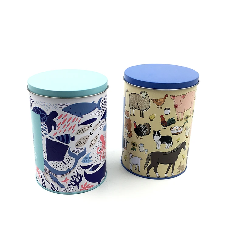 Custom Printed Round Dog Food Tin Cans Cat Food Metal Can High Quality Pet Food Tin Box