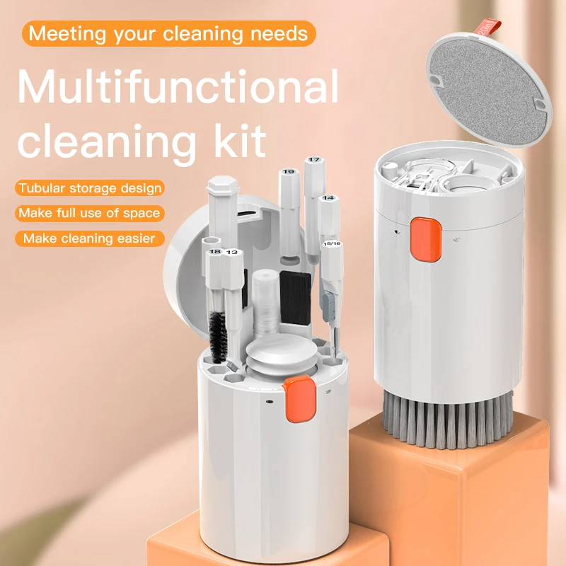 20-in-1 Round Portable Electronics Cleaner Kit