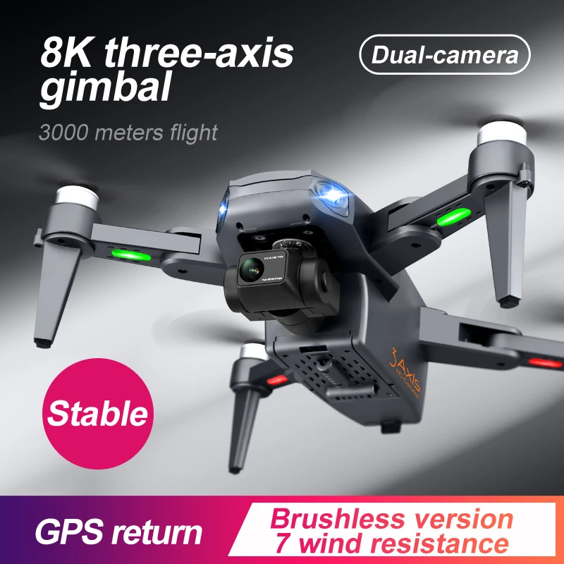 RG106 MAX 8K dual camera professional gps drones  3000m Brushless  Motor With obstacle avoidance dual camera drone