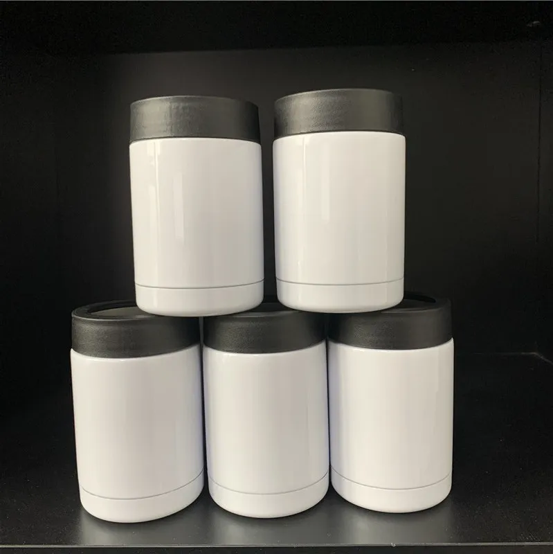 
Wholesale Double wall Stainless Steel vacuum insulated white sublimation blanks 12oz can cooler Keep your drink cold 