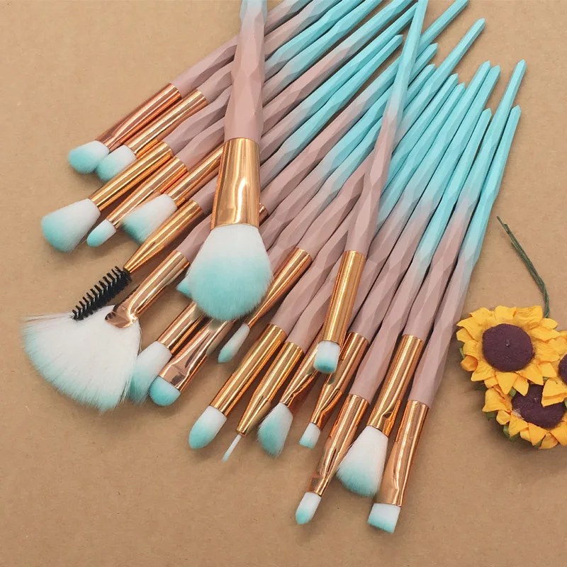 
Manufacturing 20pcs Lucency Makeup Brushes Private Label Make Up Tools Powder Foundation Eye Brush Set 