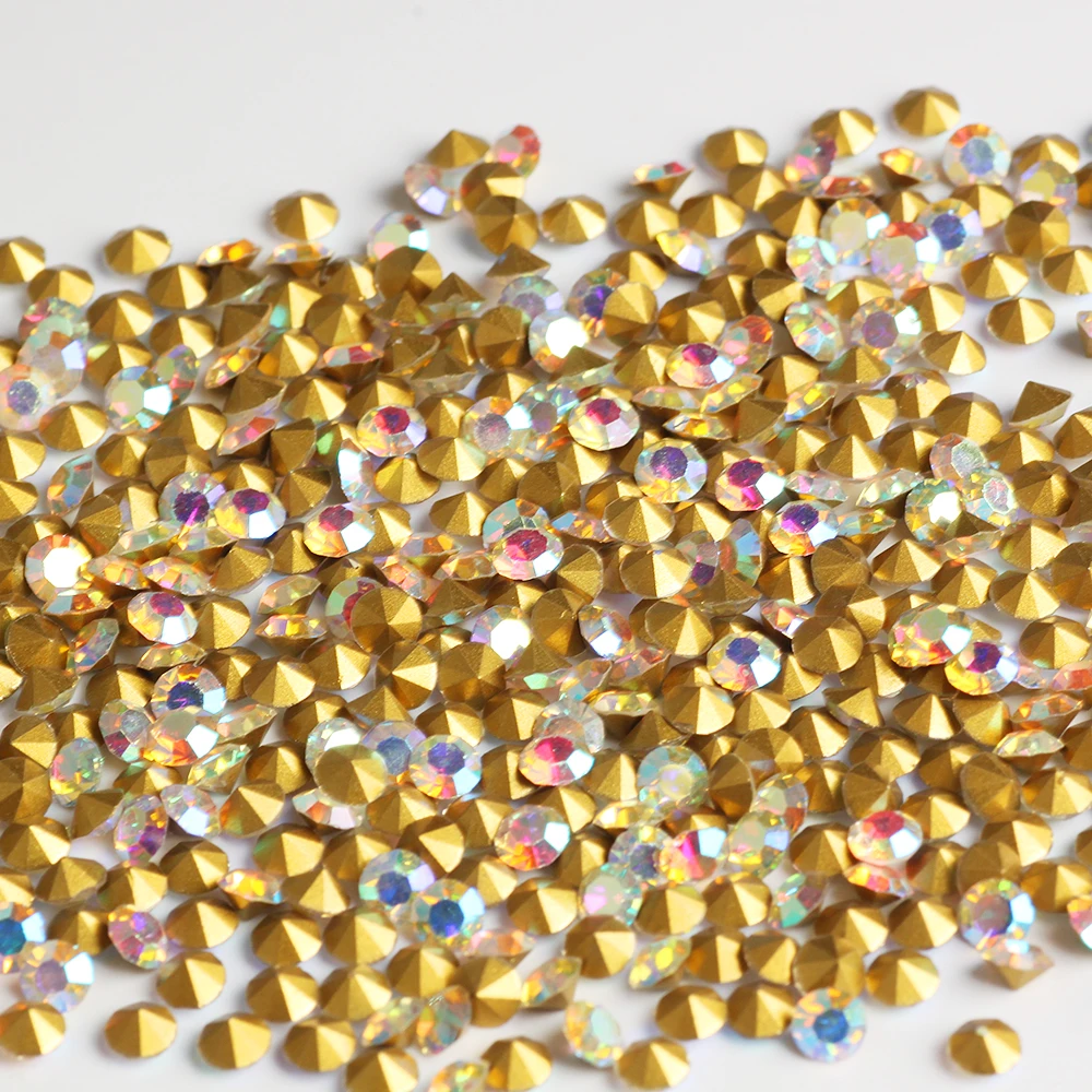 Rhinestones Decoration DIY Accessories Malachite Green Rhinestones Solid Color Glass Glitter Crystal Trim Rhinestones