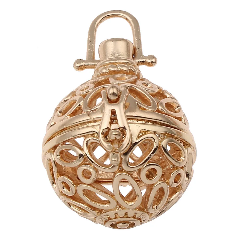Jewelry Necklaces DIY hand made Round Locket Ball Cage Pendant Mountings Can Open Charms DIY Necklace Jewelry making
