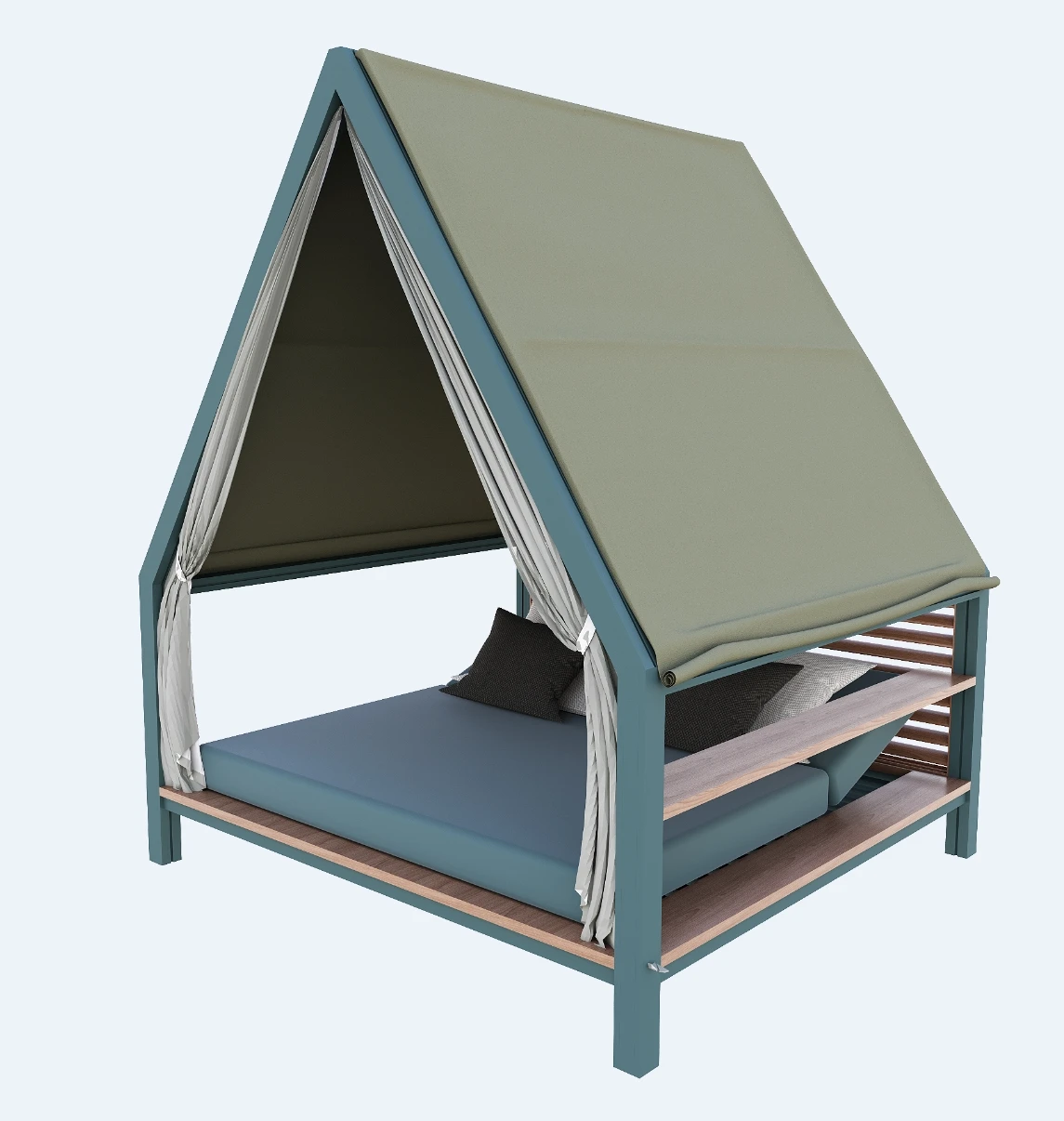 2x2 triangle camping pergola aluminum profile slanted roof pergola Pavilion+Sofa+Waterproof Sunshade outdoor pergolas and gazebo