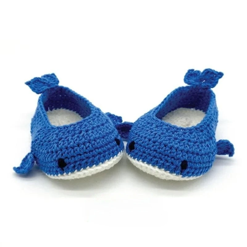 Baby Girls Boys Crochet Animal Shoe Knit Cotton Crochet Whale Booties