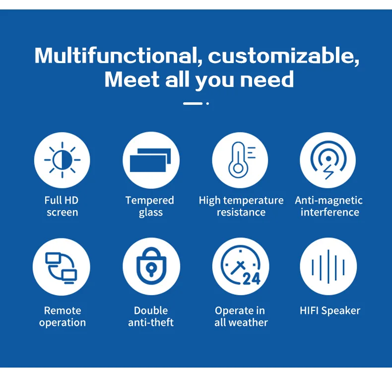 Hot Product 43 50 55 Inch Waterproof Full Color Multi Touch Screen Digital Signage Display Outdoor Advertising kiosk