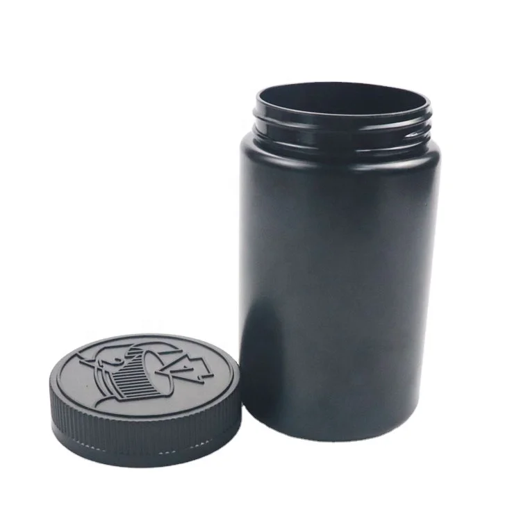 Wholesale 370ml 440ml diameter 70mm plastic round shape pill bottle with child proof cap plastic vials