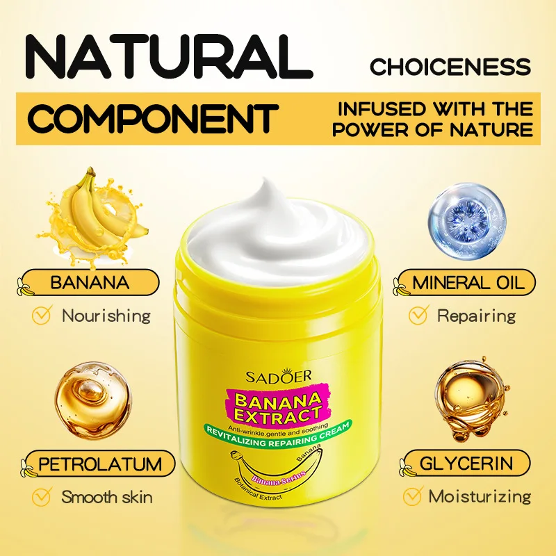 SADOER New Arrival Banana Anti Wrinkle Cream Moisturizing Repair Dryness Smooth Tender Skin Face Cream Beauty Skin Care Products