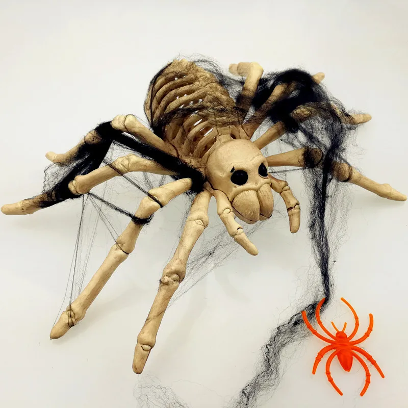 Halloween Decoration Animal Skeletons Plastic Spider Skeleton Props Party Creepy Spider Bat
