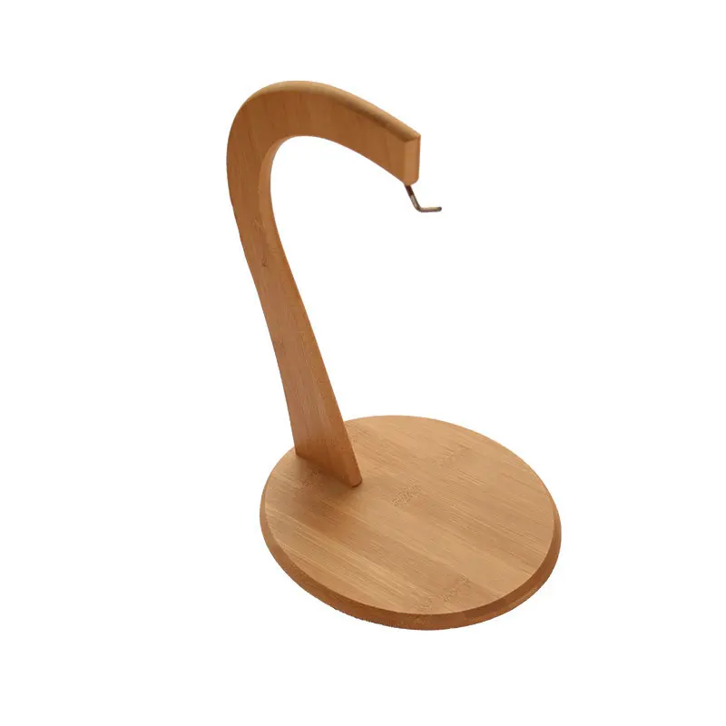 100% Premium Organic Bamboo Wood Grape Banana And Fruit Hanger Stand And Holder With Steel Hook