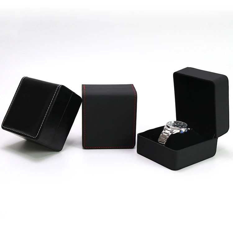 custom logo Print luxury gift flat wrist brand aluminium metal mechanical watch band wooden strap case box packaging watch boxes