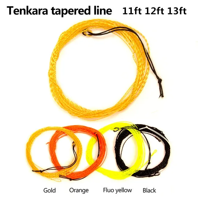 Hand-made furled tapered tenkara fishing line nylon leader
