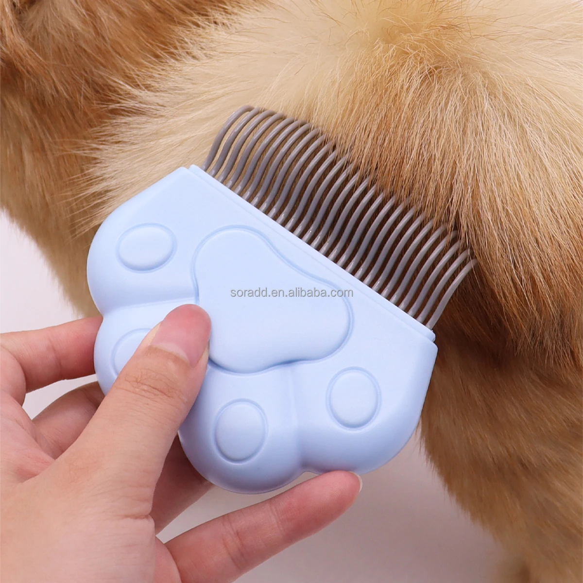Pet Comb Cat Shedding Comb Kitten Brush Hair Massage Tool Household Grooming Daily Use Abs Portable Multifunction Comb