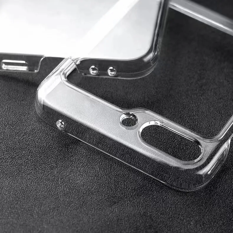 Для Samsung Z Flip 5 Galaxy Flip4 Прозрачный чехол для мобильного телефона флип 3 защитный ПК складной